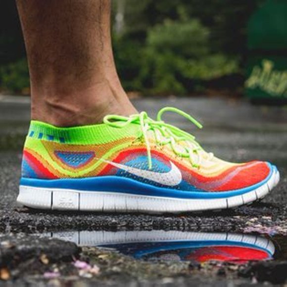 nike free flyknit 5.0 rainbow gold